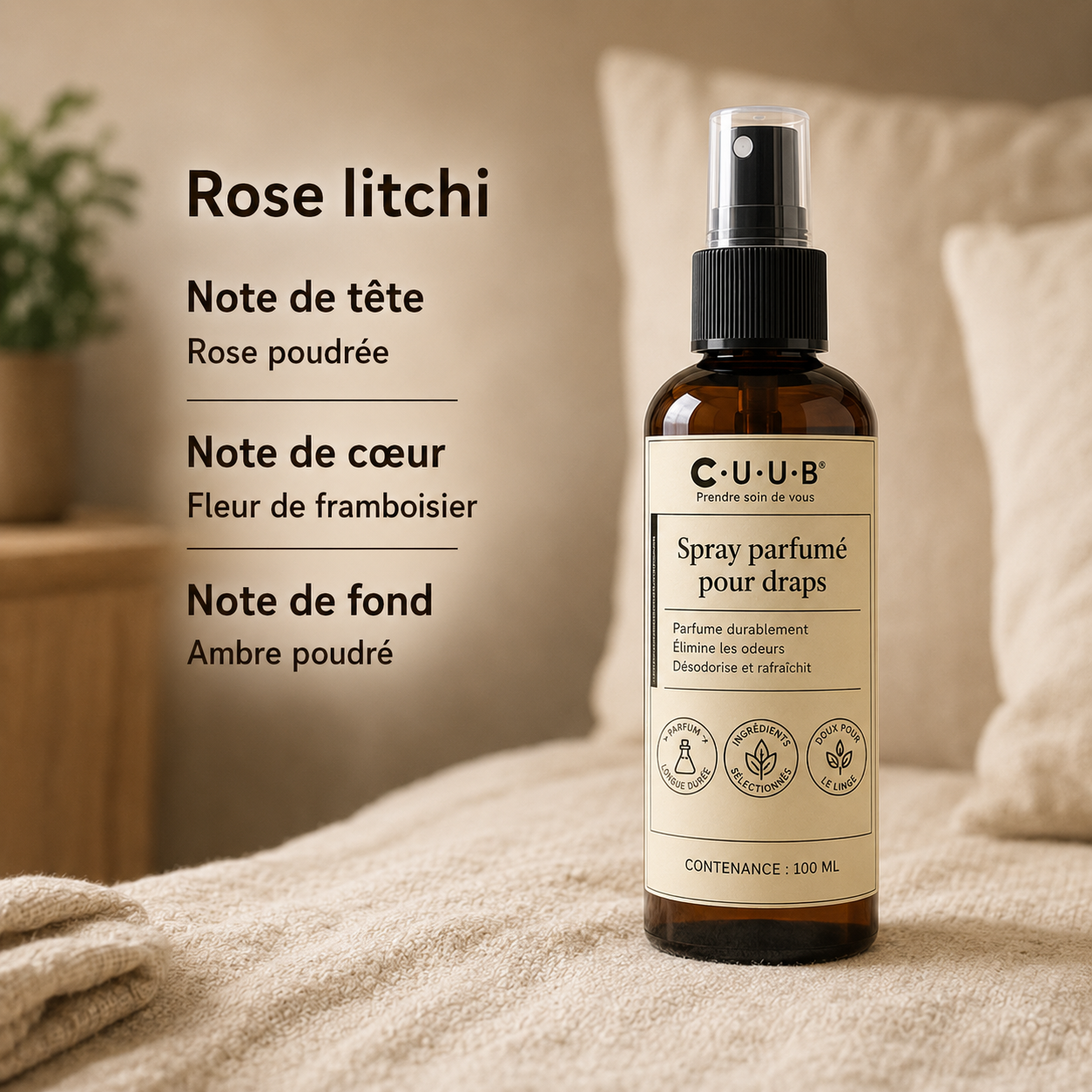 Brume parfumée pour draps