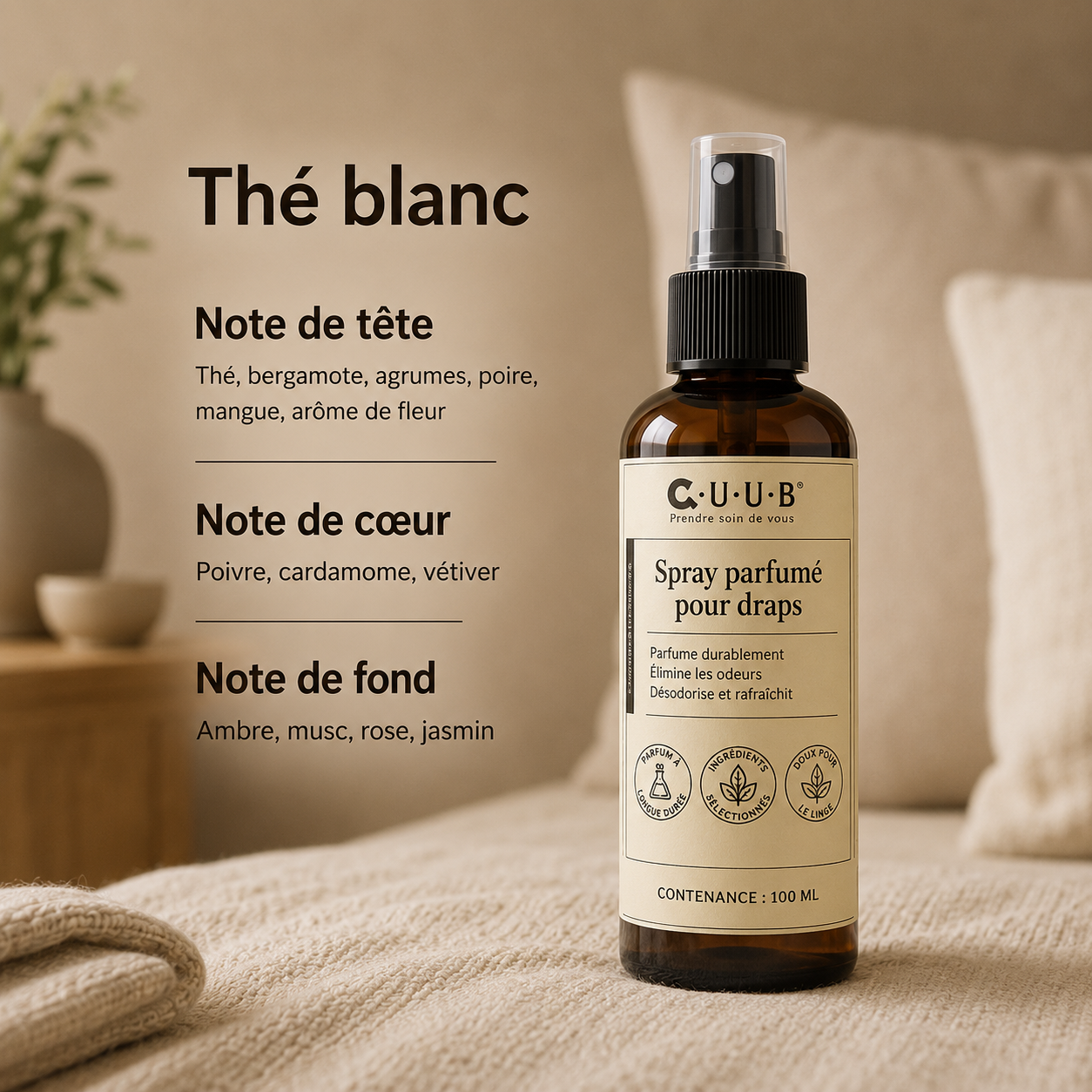 Brume parfumée pour draps