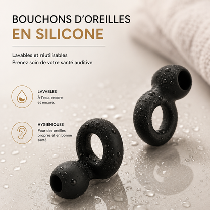 Bouchons d'Oreilles Premium en Silicone